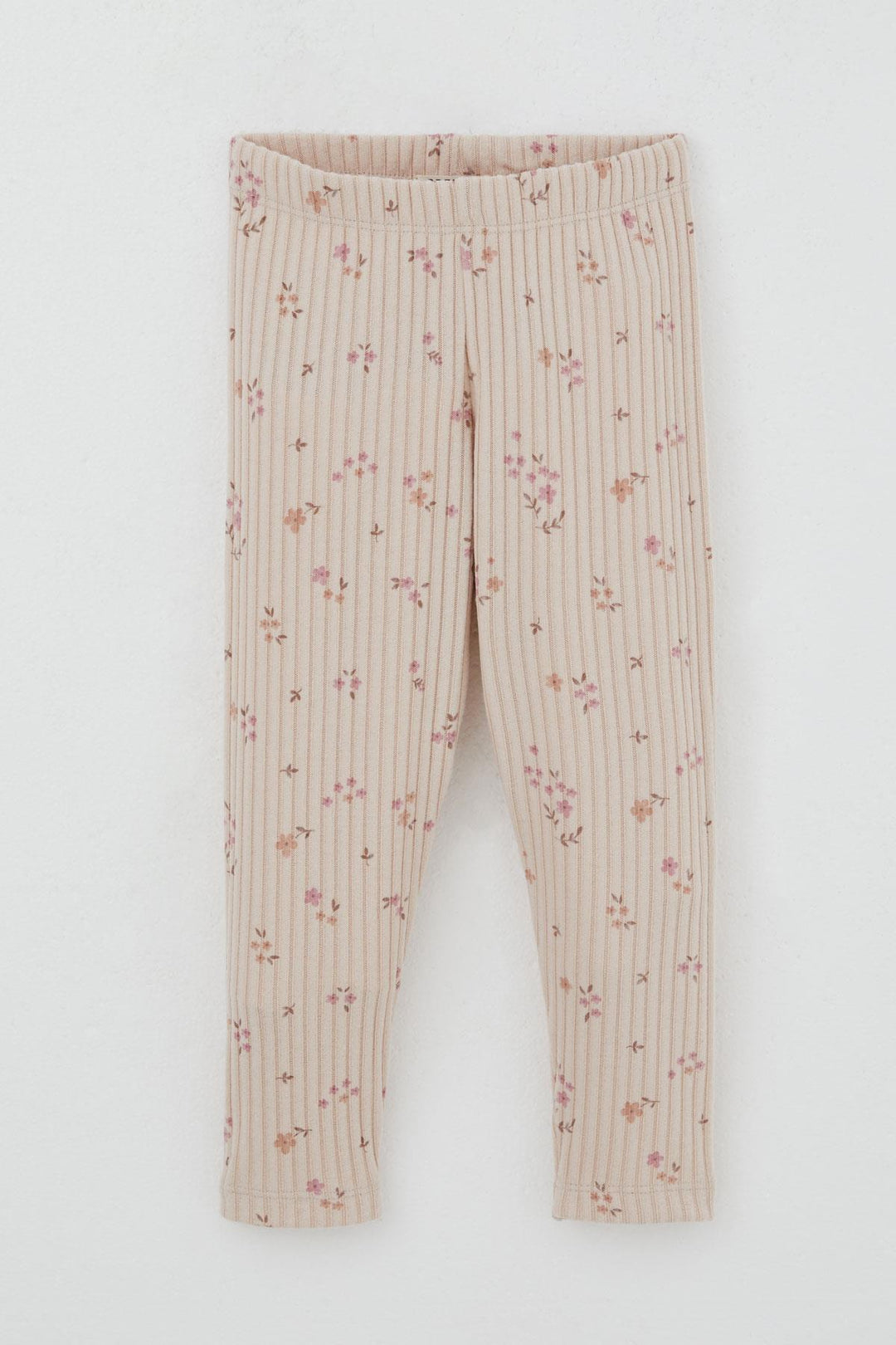 BRE Breeze Girl Child Leggings Set with Flower Patterned Ruffled Shoulder Detail, 2-6 Years, Powder - Kissimmee