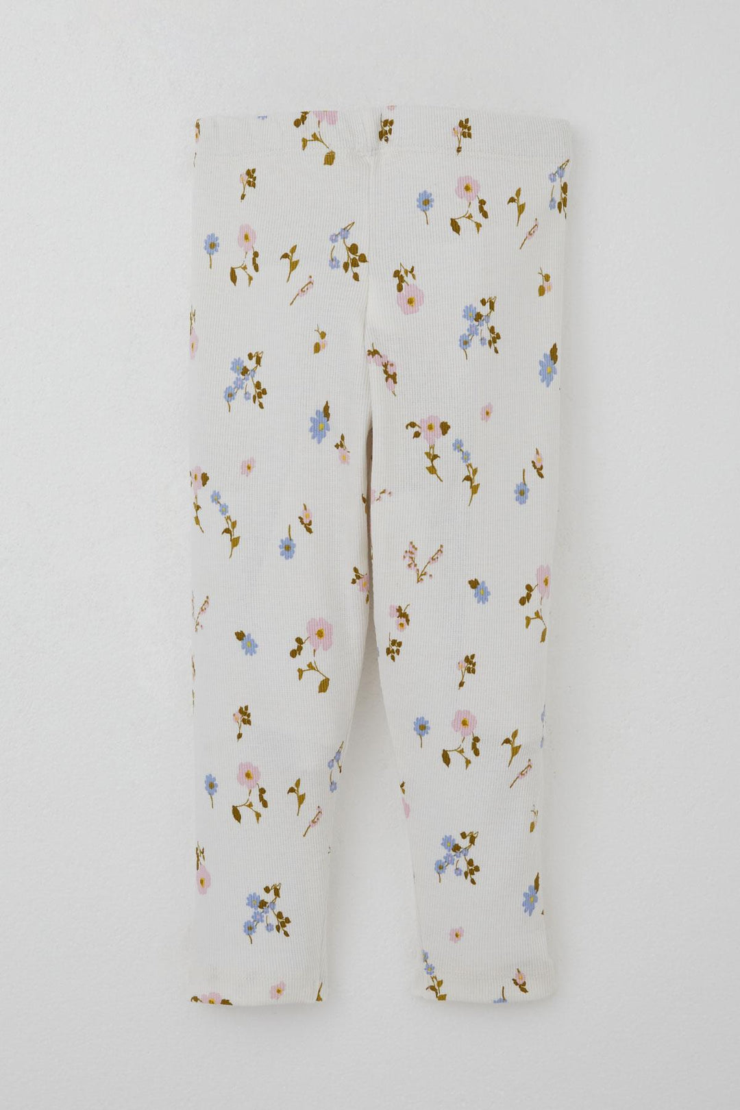 BRE Breeze Girl Child Leggings Set with Flower Patterned Ruffled Sleeves Detail 2-6 Years, Ecru - Bangor