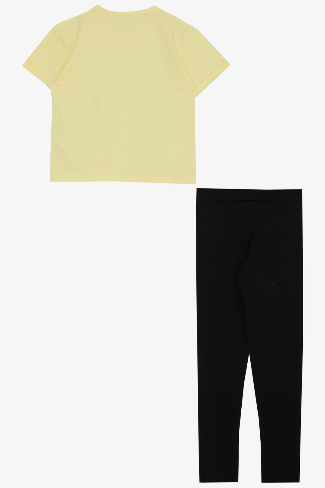 BRE Breeze Girl Child Legging Set Flower & Text Printed with Bow 50 Years, Yellow - Falls