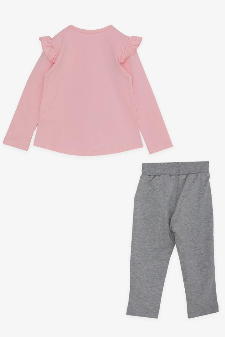 BRE Breeze Girl's Legging Set with Bow Bear Print 1.5-5 Years, Pink - Juventino Rosas