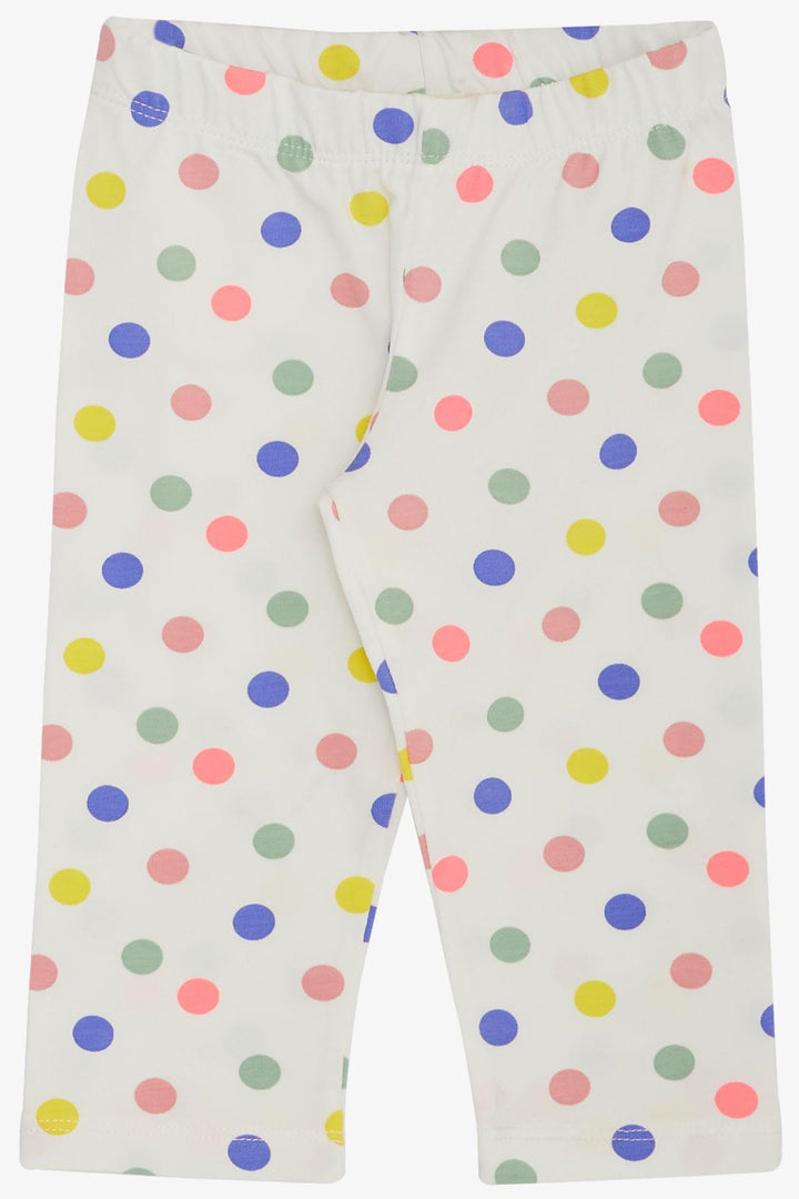 BRE Breeze Girl Child Leggings Set Heart Printed Cute Girl Printed 1.5-5 Years, Ecru - Addison