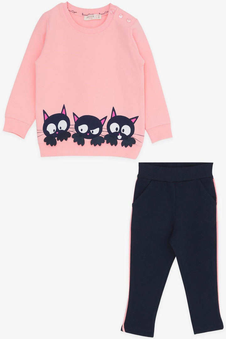 BRE Breeze Girl Child Leggings Set with Cat Print 1.5-5 Years, Powder - Leigh