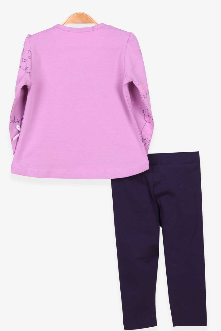 BRE Breeze Girl Child Legging Set with Cat Pattern 1.5-5 Years, Lilac - Rochester Hills