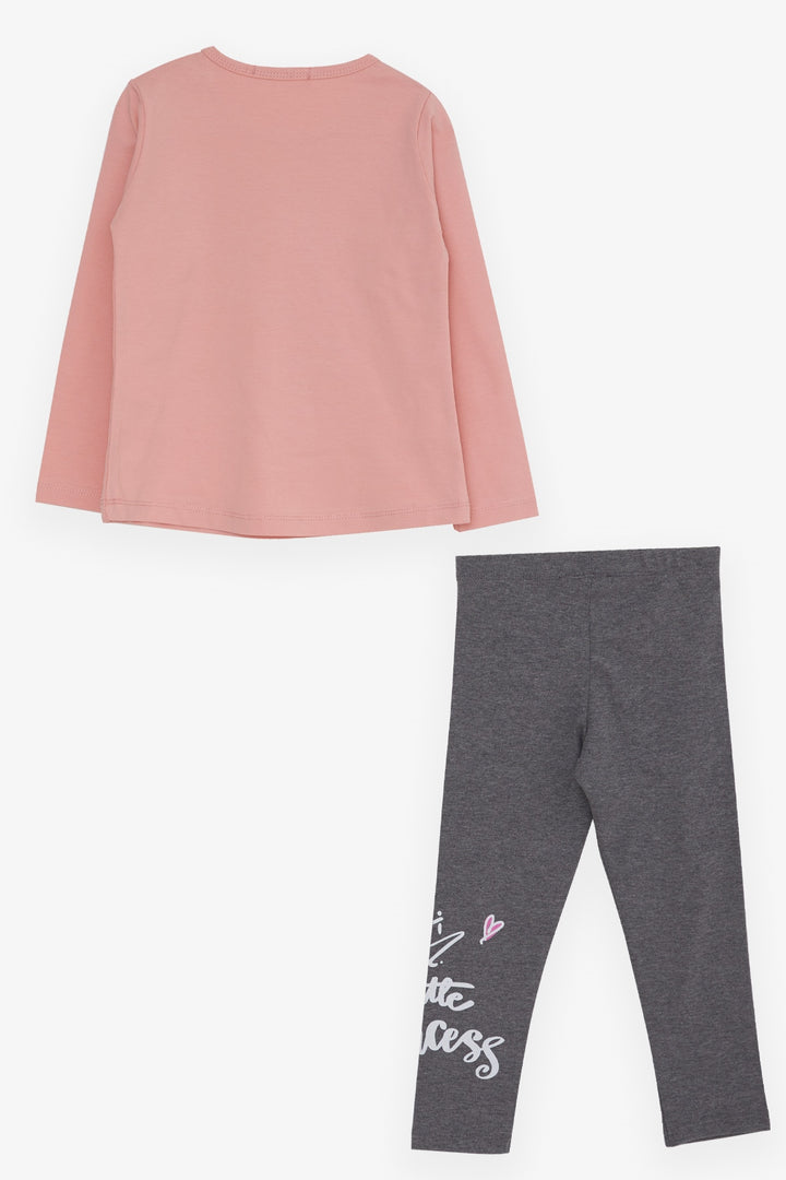 BRE Breeze Girl Child Leggings Set Girl Printed 1.5-5 Years, Salmon - Galeana