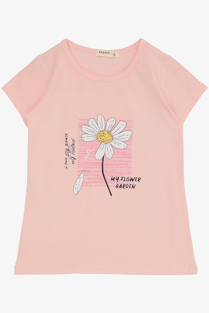 BRE Breeze Girl's Legging Set with Daisy Print, 4-9 Years, Pink - Golden Glades