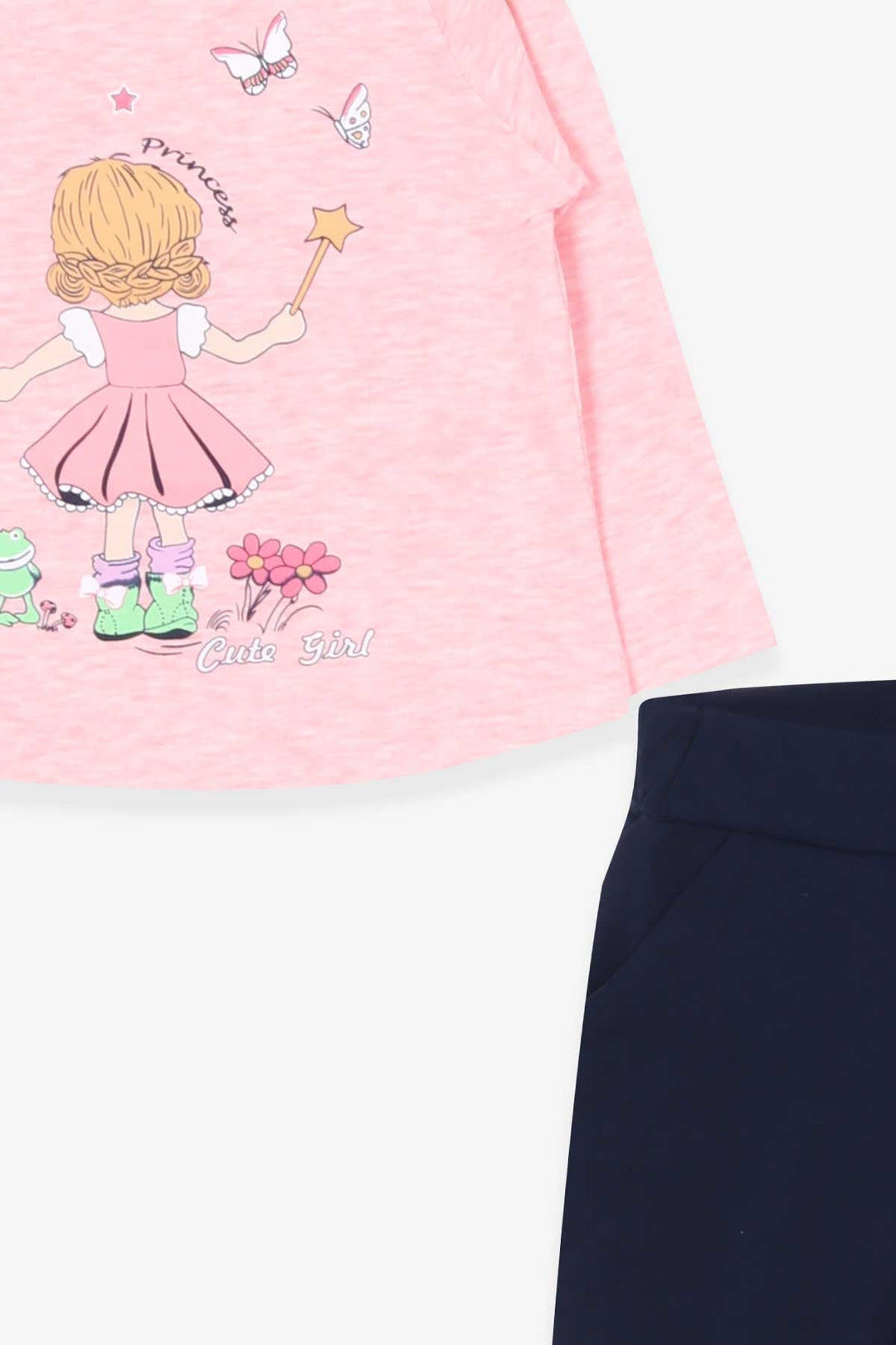 BRE Breeze Girl Child Leggings Set Princess Girl Printed 1-4 Years, Salmon Melange - Gavá
