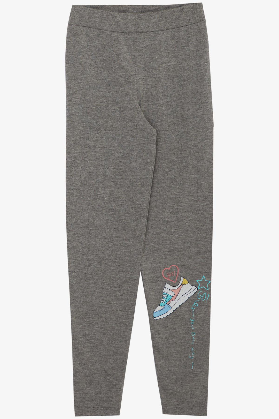 BRE Breeze Girl's Legging Set with Colorful Shoe Print, Salmon, 50 Years - Morristown