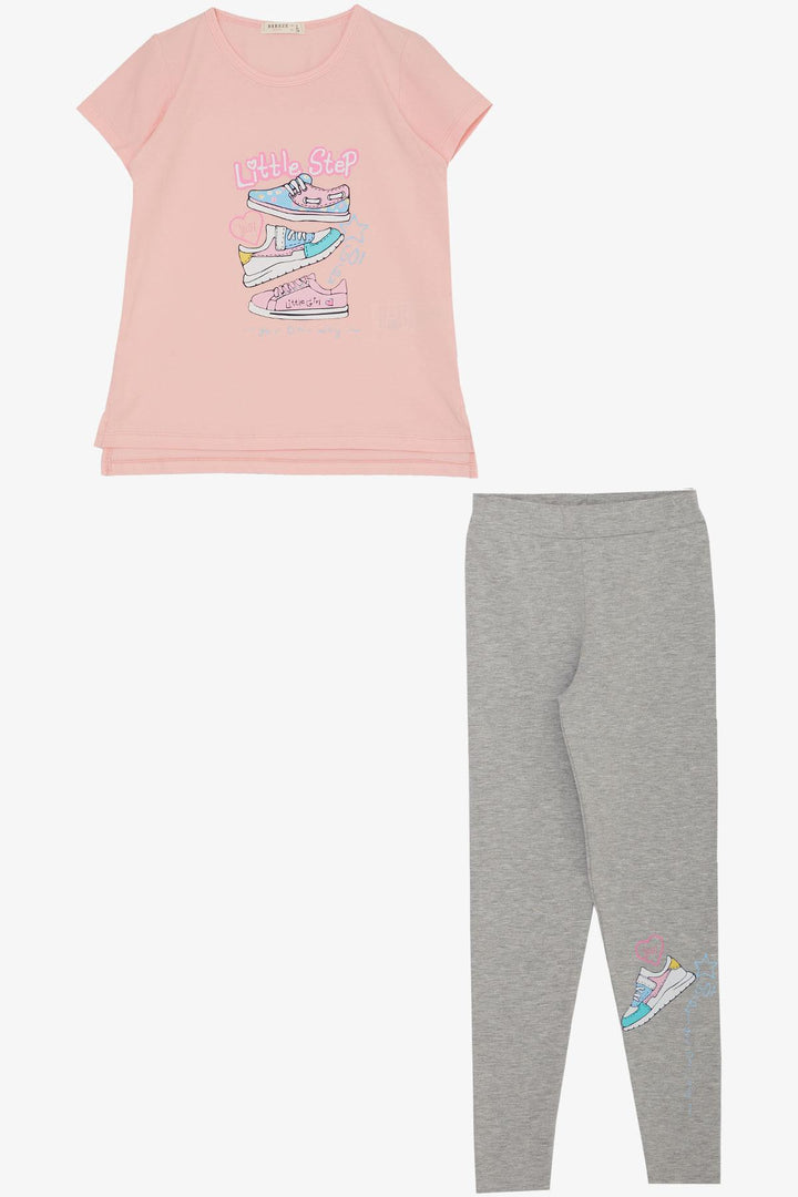 BRE Breeze Girl's Legging Set with Colorful Shoe Print, 50 Years, Pink - Königs Wusterhausen