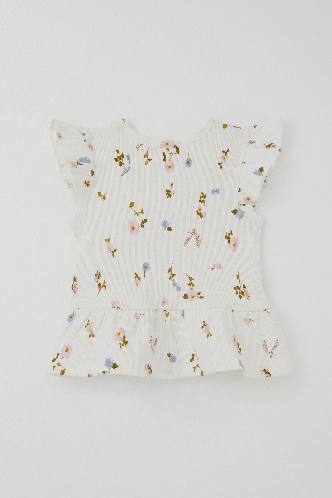 BRE Breeze Girl Child Leggings Set Colorful Flower Patterned Frilly 2-6 Years, Ecru - Stralsund