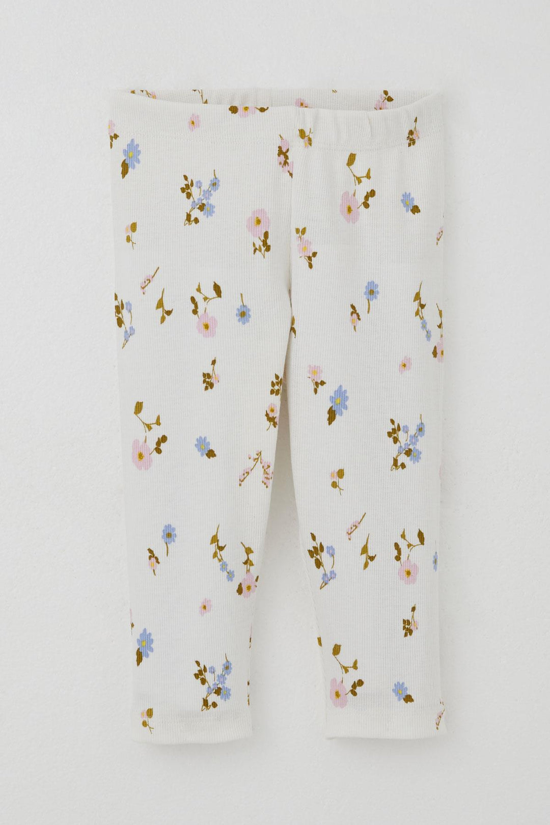 BRE Breeze Girl Child Leggings Set Colorful Flower Patterned Frilly 2-6 Years, Ecru - Brest