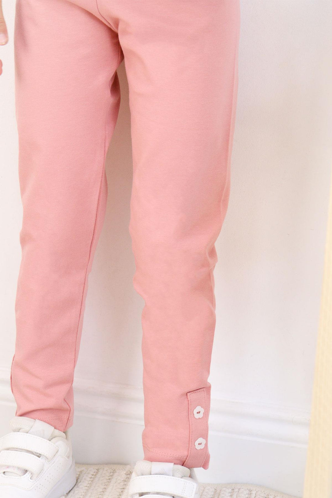 BRE Breeze Girl's Legging Set Love Themed Bunny Printed 4-8 Years, Light Grey Melange - Andújar