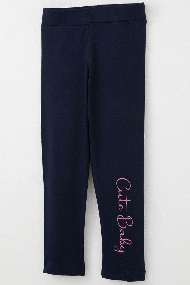 BRE Breeze Girl Child Leggings Set Cute Baby Bear Printed 1-4 Years, Ecru - Hillsboro