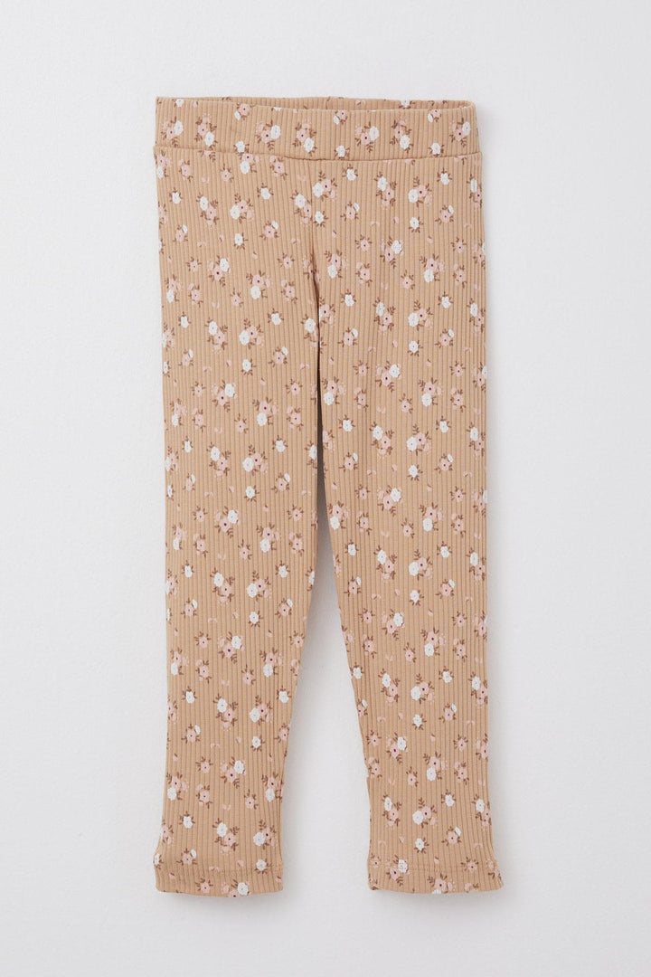 BRE Breeze Girl Child Legging Set Cute Animal Printed Floral 1.5-5 Years, Ecru - Herne