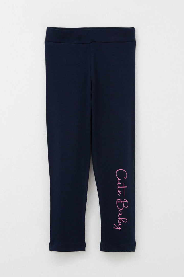 BRE Breeze Girl Child Leggings Set Cute Baby Bear Printed 1-4 Years, Ecru - Hillsboro