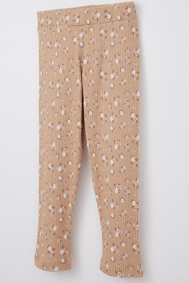 BRE Breeze Girl Child Legging Set Cute Animal Printed Floral 1.5-5 Years, Ecru - Herne
