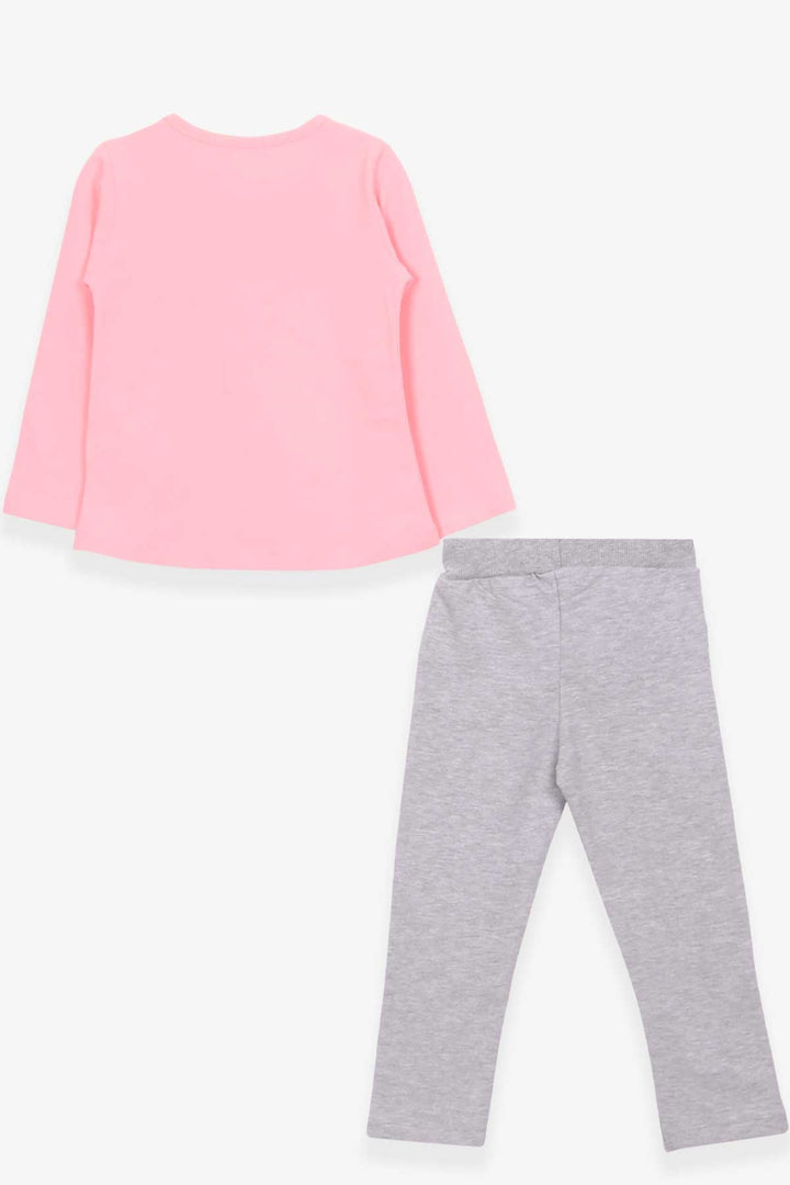 BRE Breeze Girl Child Leggings Set with Glittery Printed Text 3-8 Years, Powder - Sesimbra
