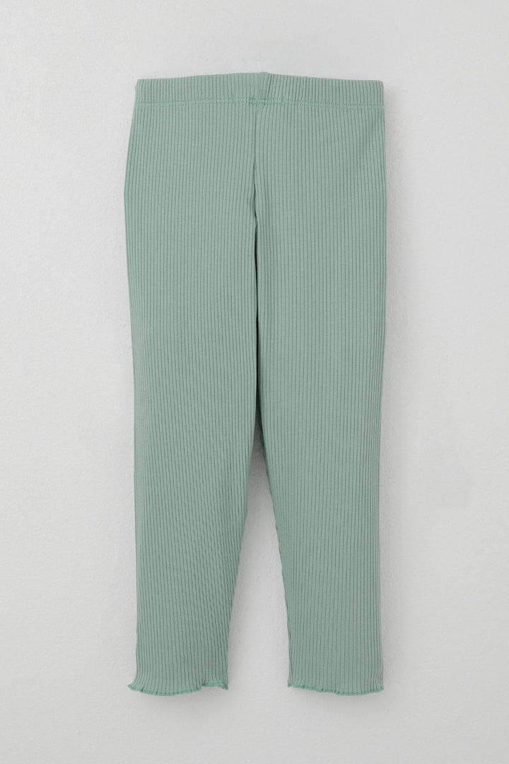 BRE Breeze Girl's Leggings Set with Shiny Printed Text, 1.5-5 Years, Mint Green. - Chico