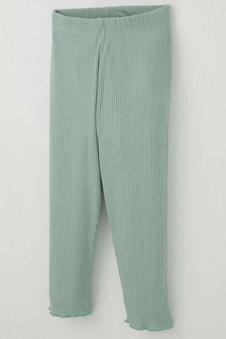 BRE Breeze Girl's Leggings Set with Shiny Printed Text, 1.5-5 Years, Mint Green. - Chico