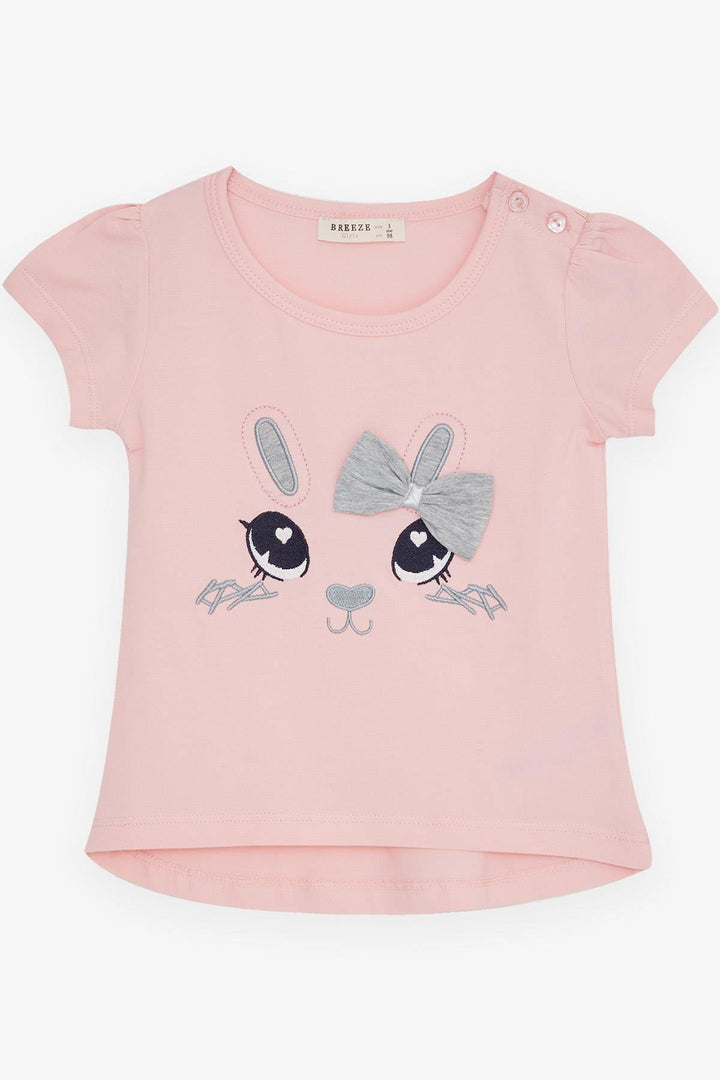 BRE Breeze Girl's Leggings Set with Bunny Embroidery, 1-4 Years, Pink - Valle de Bravo