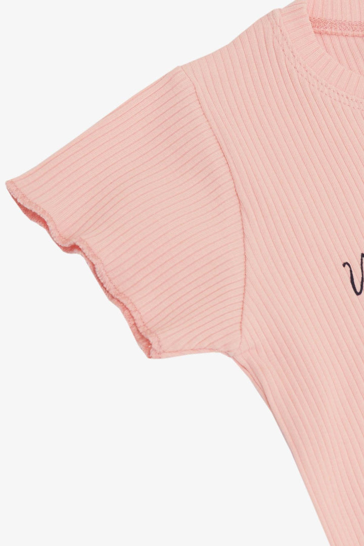 BRE Breeze Girl Child Leggings Set Printed with Summer Writing 1.5-5 Years, Salmon - Little Rock