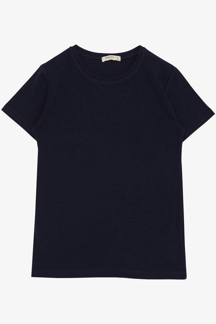 BRE Breeze Girl's Basic T-Shirt 44 Years, Navy Blue - Ragusa