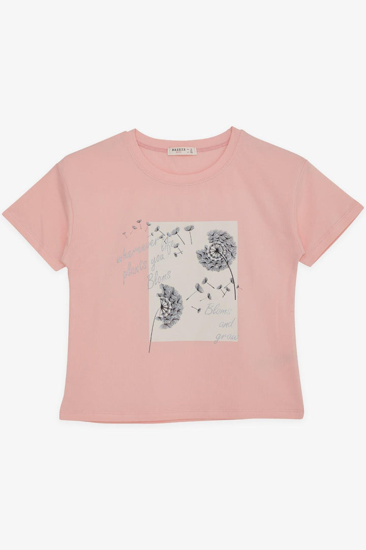 BRE Breeze Girl's T-shirt Flower Printed 94 Years, Salmon - Covilhã