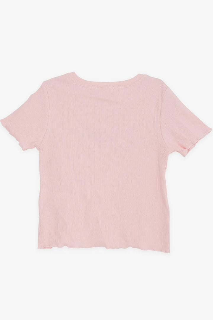 BRE Breeze Girl's T-shirt Crop Printed with Text 84 Years, Pink - Livry-Gargan