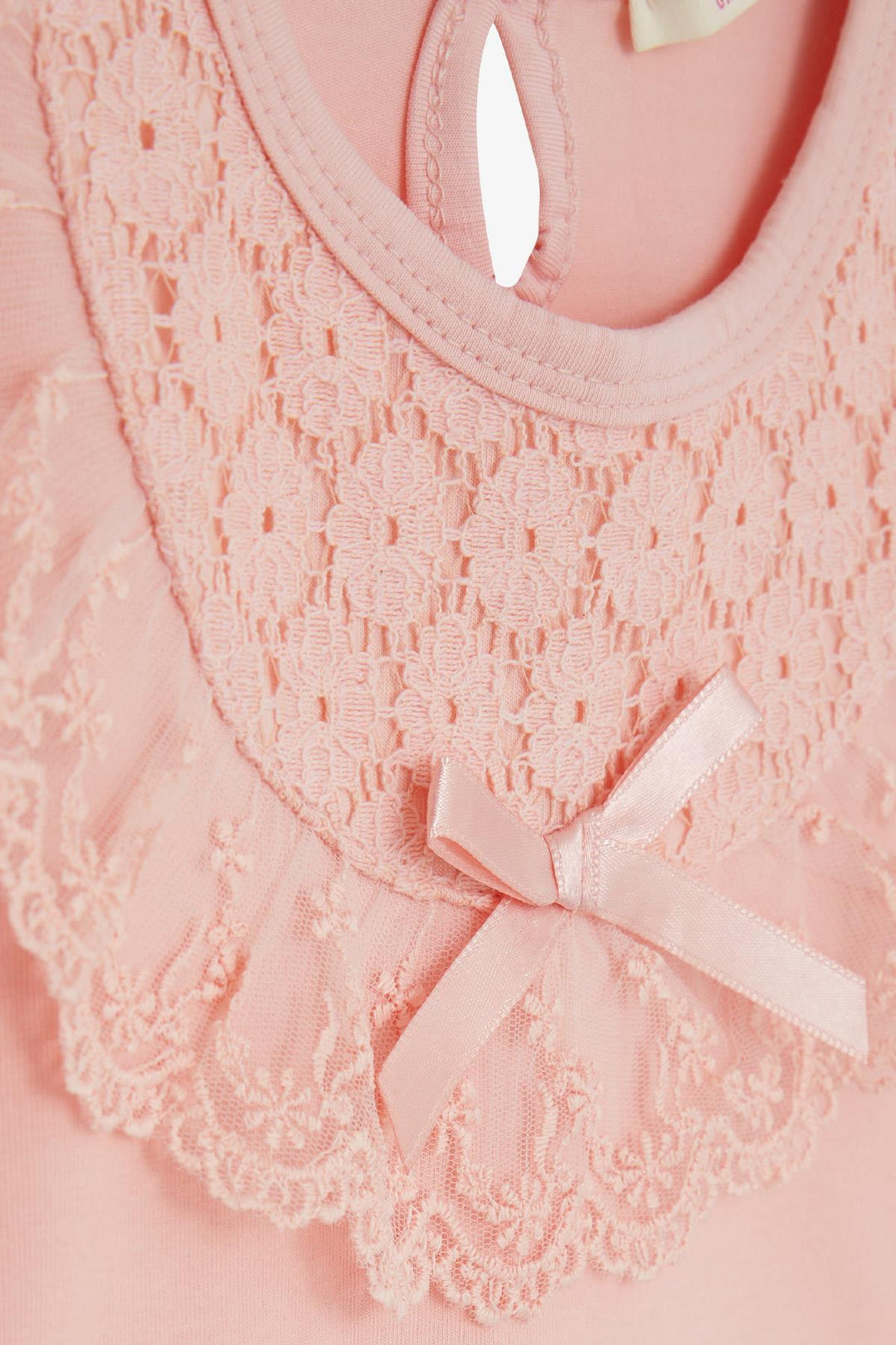BRE Breeze Girl's T-shirt with Lace 1.5-5 Years, Salmon - Acámbaro