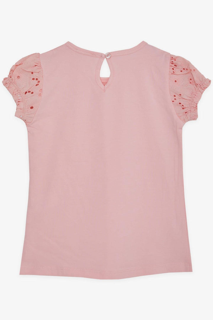 BRE Breeze Girl's T-Shirt with Lace Accessories, 50 Years, Pink - West Sacramento