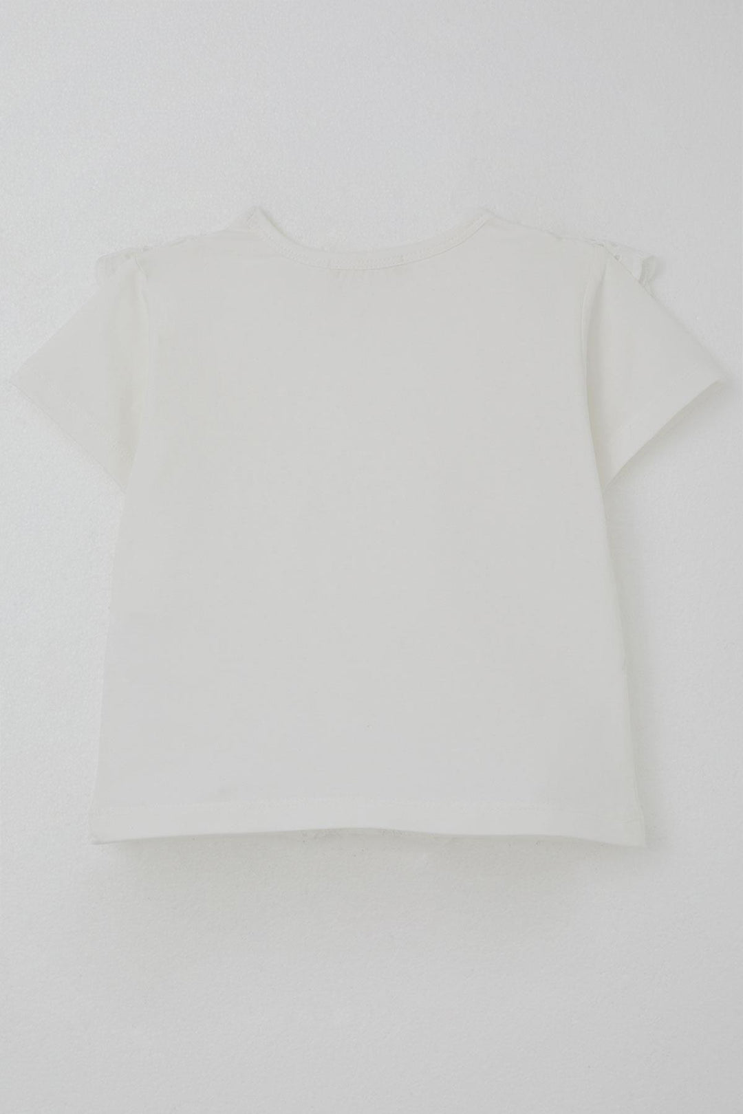 BRE Breeze Girl's T-Shirt with Embroidered Lace Flowers, 1.5-5 Years, White - Gillingham