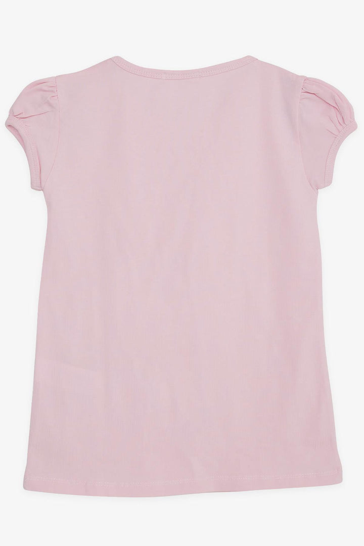 BRE Breeze Girl's T-shirt with Lace 4-8 Years, Powder - Dzhankoi