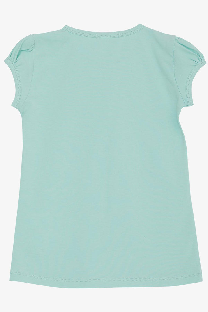 BRE Breeze Girl's T-shirt with Lace 4-8 Years, Aqua Green - Caserta