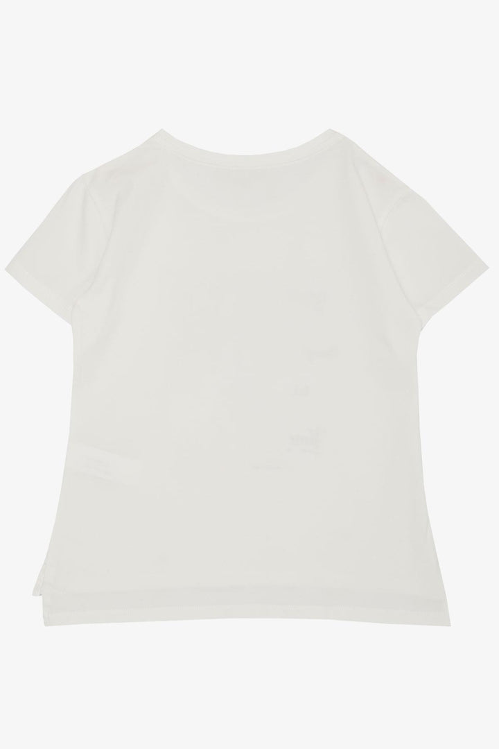 BRE Breeze Girl's T-shirt Cool Girl Printed 84 Years, Ecru - Albstadt
