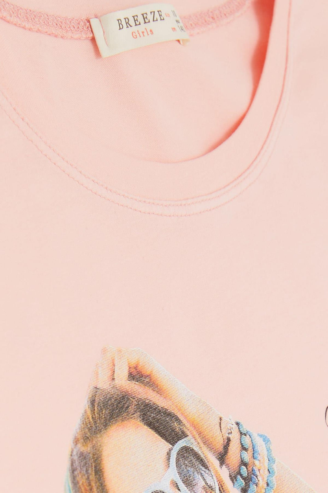 BRE Breeze Girl's T-shirt Cool Rocker Girl Printed 96 Years, Salmon - Katwijk