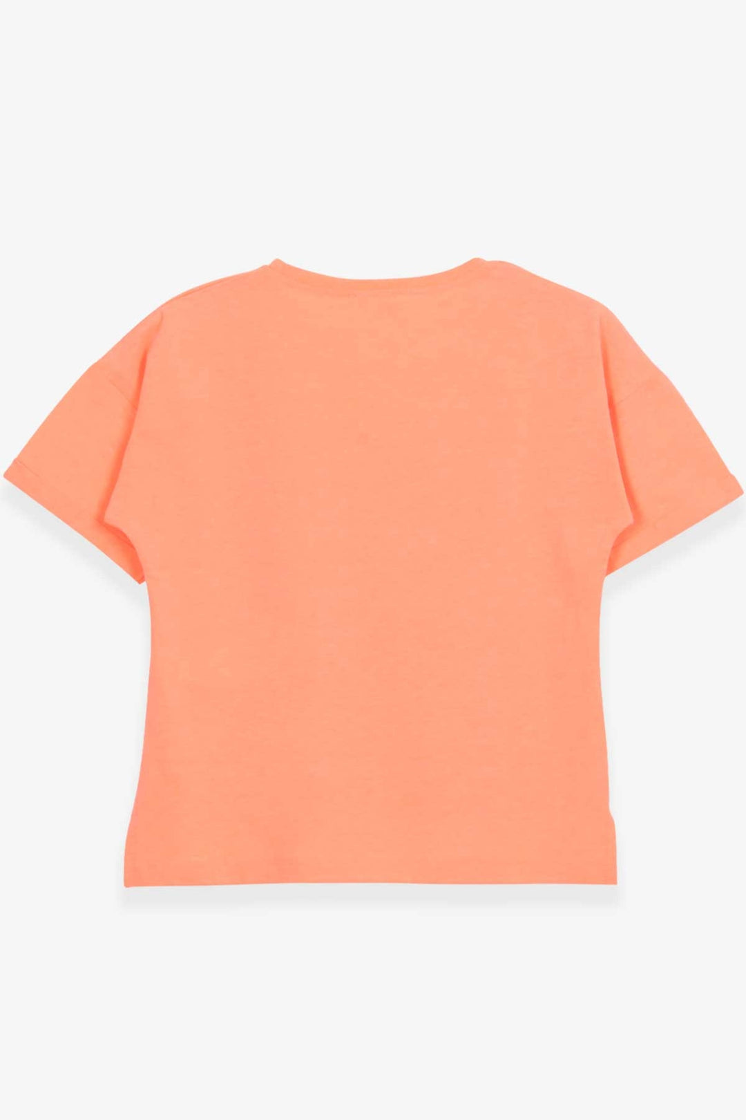 BRE Breeze Girl's T-shirt Heart Printed with Glitter for Girls 96 Years, Neon Orange - Bolingbrook