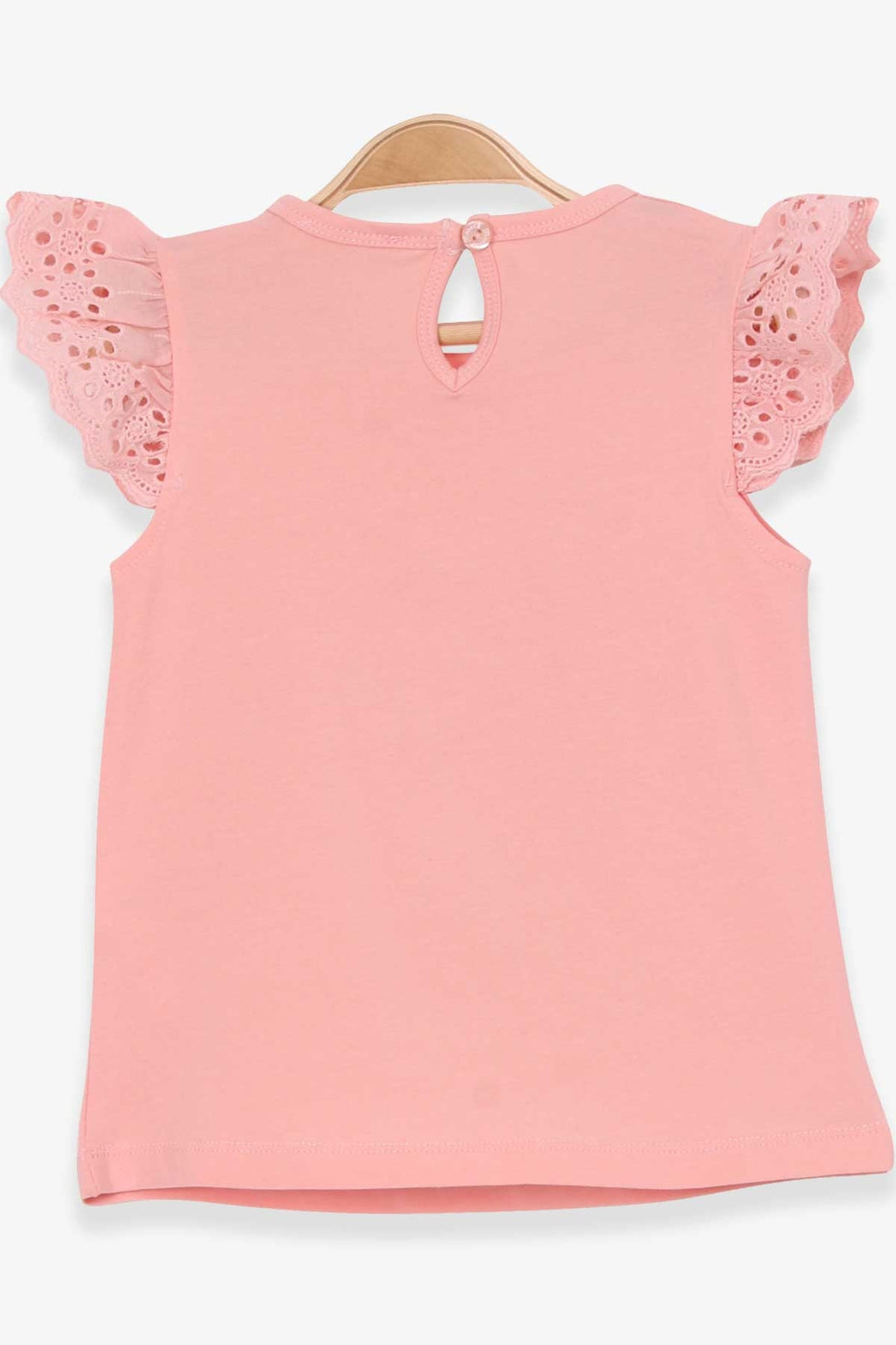 BRE Breeze Girl's T-shirt with Cat Print, 1-4 Years, Salmon - Eagle Mountain