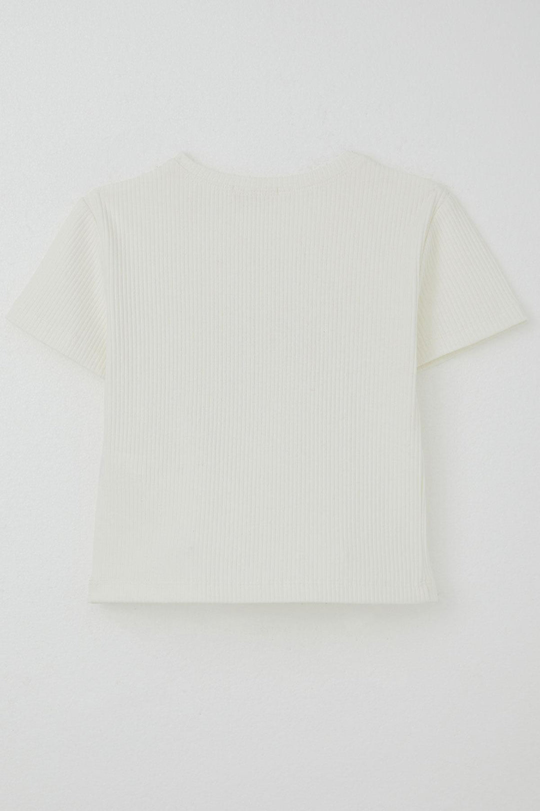 BRE Breeze Girl's T-shirt with Butterfly Crest, Pearl & Sequin Detail, 94 Years, Ecru - Épinay-sur-Seine