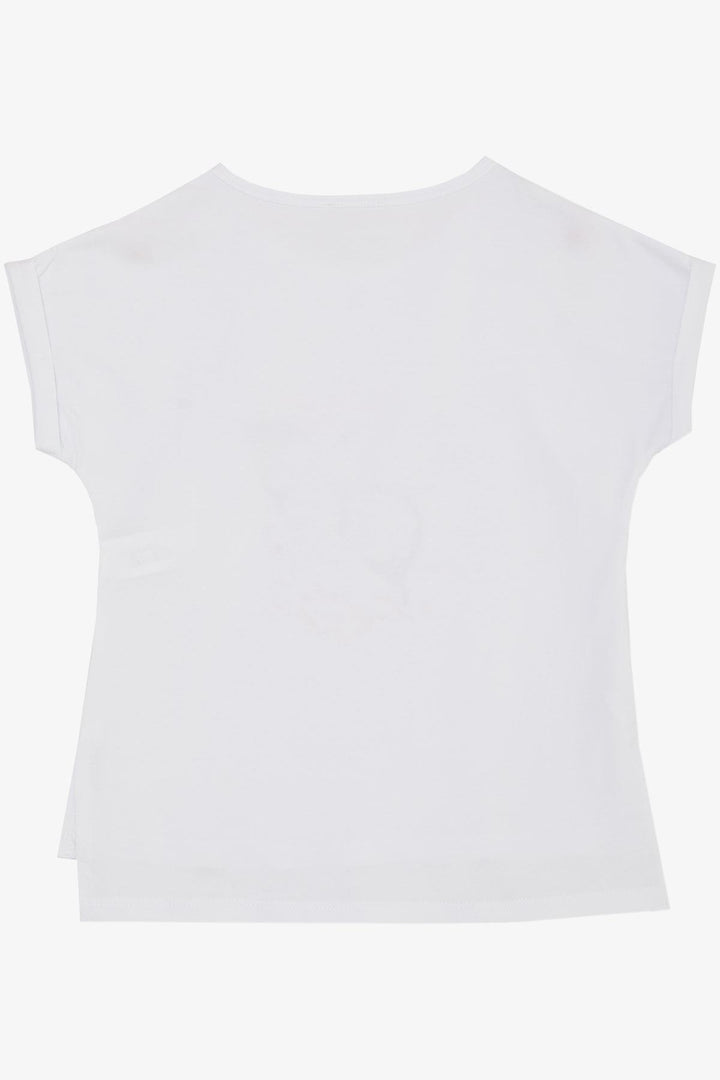 BRE Breeze Girl's T-shirt with Butterfly Print, 106 Years, White - Sorel-Tracy