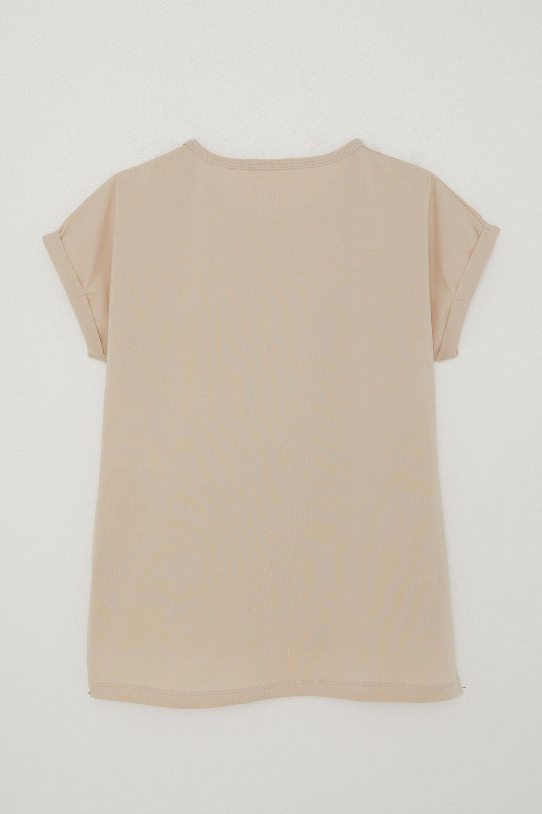 BRE Breeze Girl's T-shirt Butterfly & Flower Printed 106 Years, Beige - Drohobych