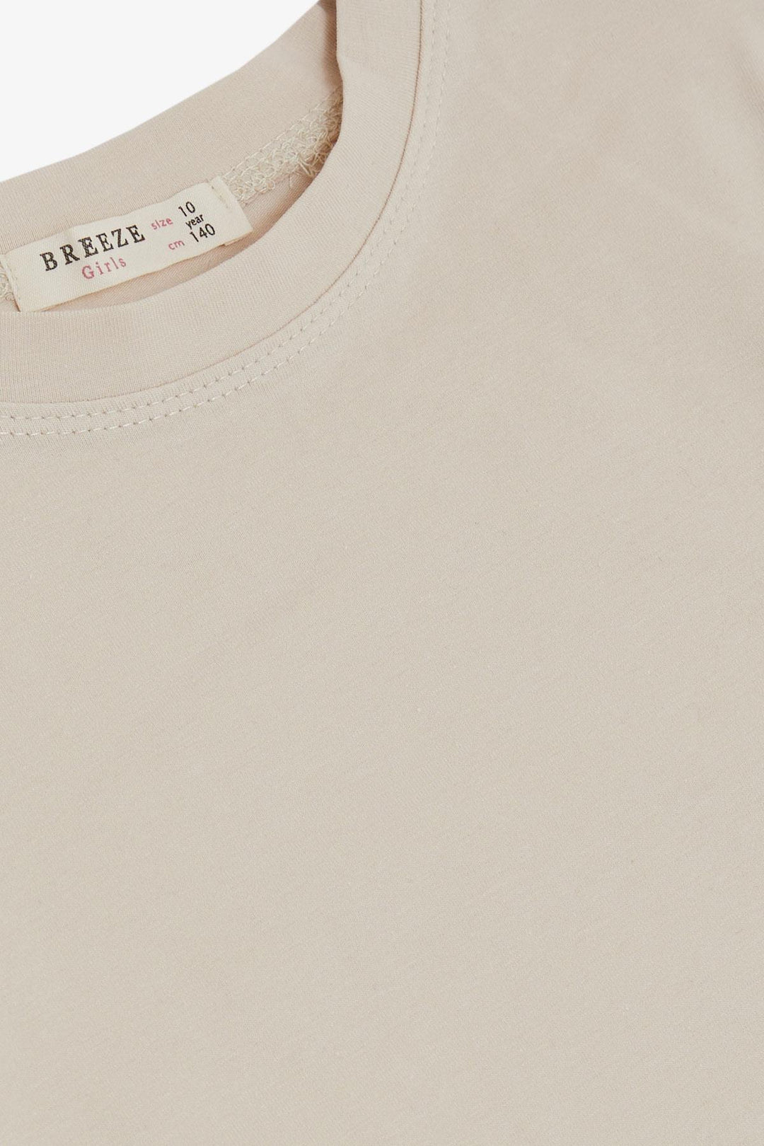 BRE Breeze Girl's T-shirt Belt Length Basic 94 Years, Beige - Siegburg