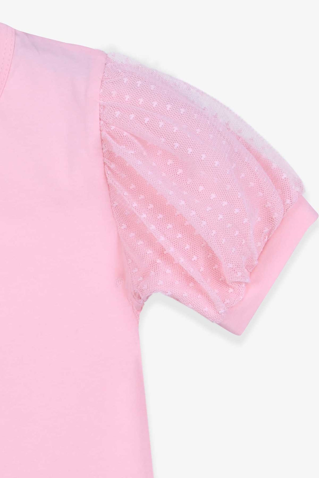 BRE Breeze Girl's T-shirt with Tulle Sleeves, 82 Years, Salmon - Northampton
