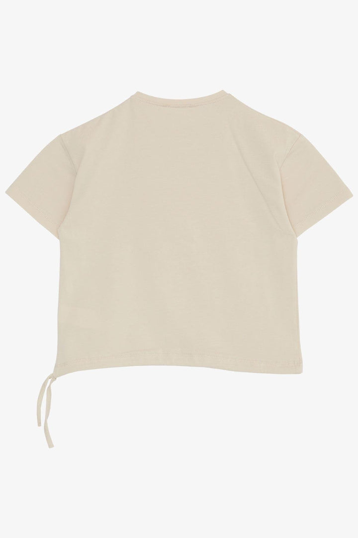 BRE Breeze Girl's T-shirt with Daisy Print, 72 Years, Beige - High Point