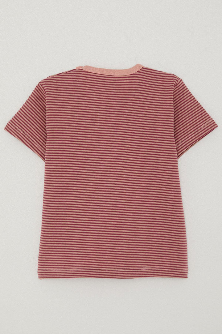 BRE Breeze Girl's T-shirt Striped 1-4 Years, Pink - Montréal