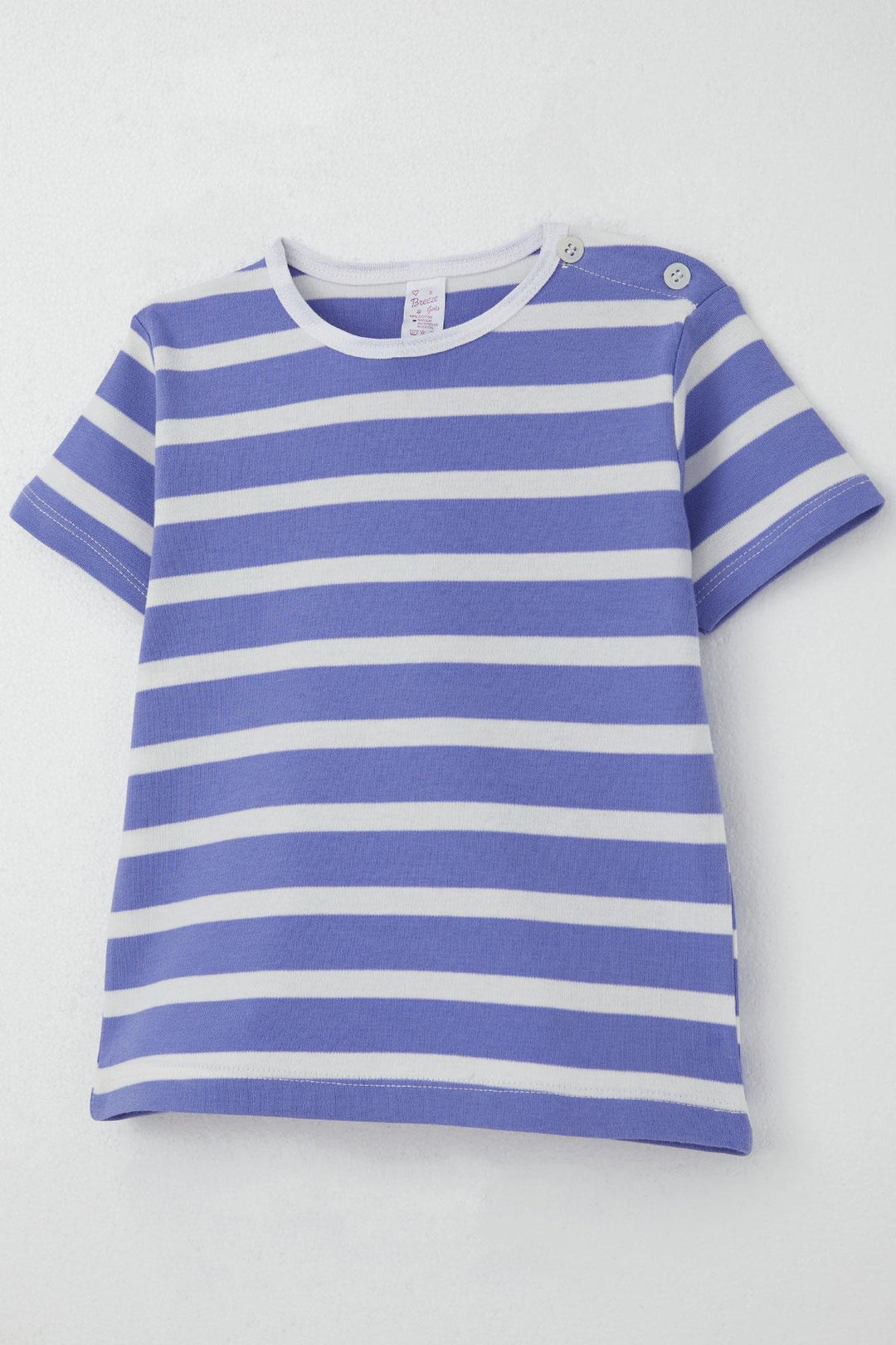 BRE Breeze Girl's T-shirt Striped 1-4 Years, Lilac - Mouscron