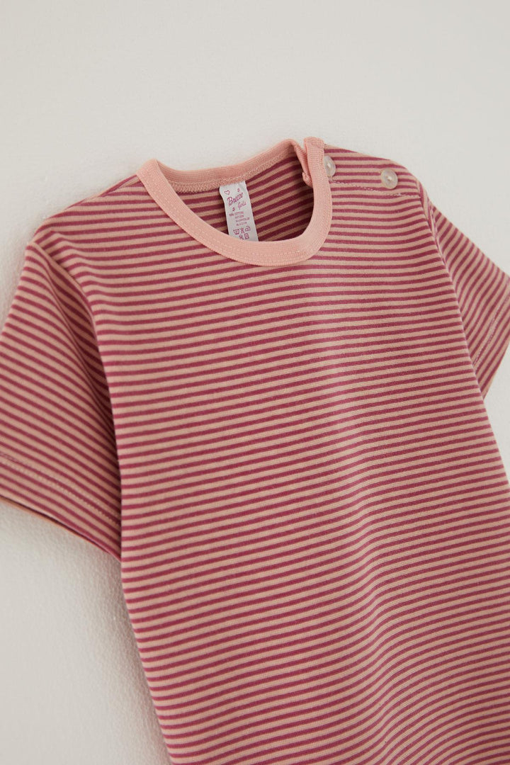 BRE Breeze Girl's T-shirt Striped 1-4 Years, Pink - Montréal
