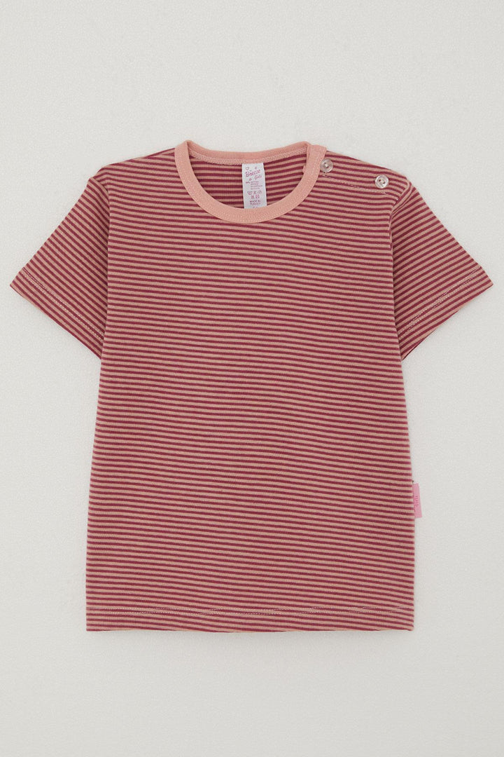 BRE Breeze Girl's T-shirt Striped 1-4 Years, Pink - Montréal