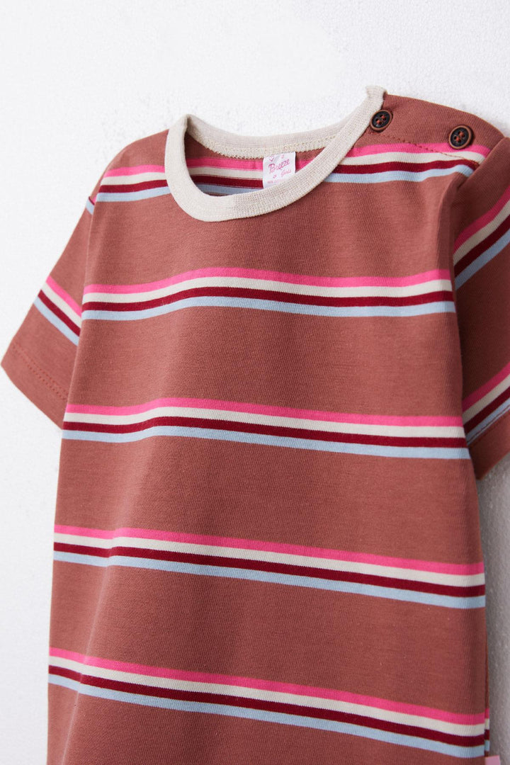 BRE Breeze Girl's T-shirt Striped 1-4 Years, Terracotta - Frankfurt (Oder)