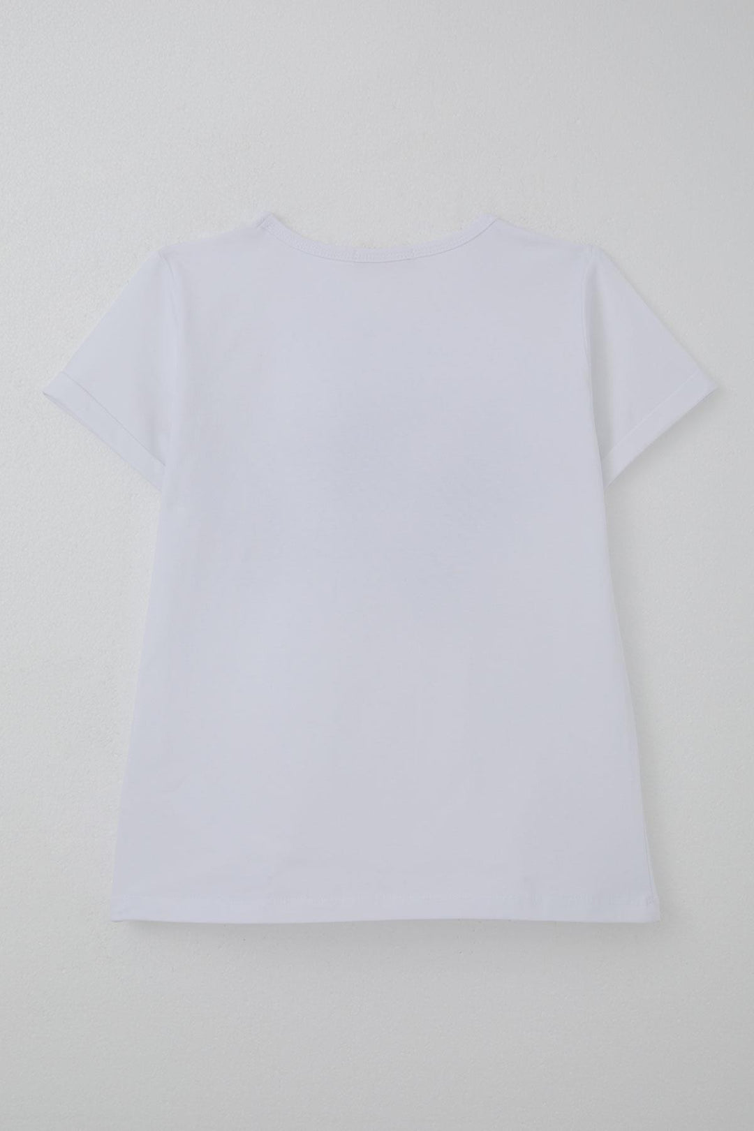 BRE Breeze Girl's T-shirt with Embroidered Heart Print Detail, 94 Years, White - Tallaght
