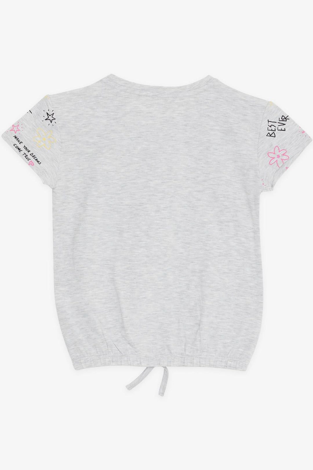 BRE Breeze Girl's T-Shirt Colorful Printed Dream Themed 50 Years, Light Grey Melange - Ellesmere Port