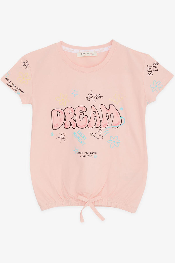 BRE Breeze Girl's T-shirt Colorful Printed Dream Themed 50 Years, Salmon - Council Bluffs